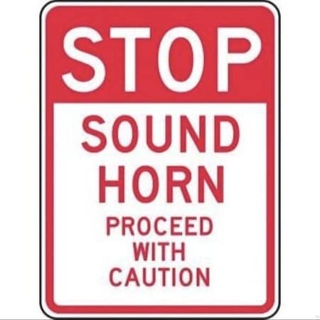Accuform FACILITY TRAFFIC SIGN THRU TRUCK FRR234RA FRR234RA
